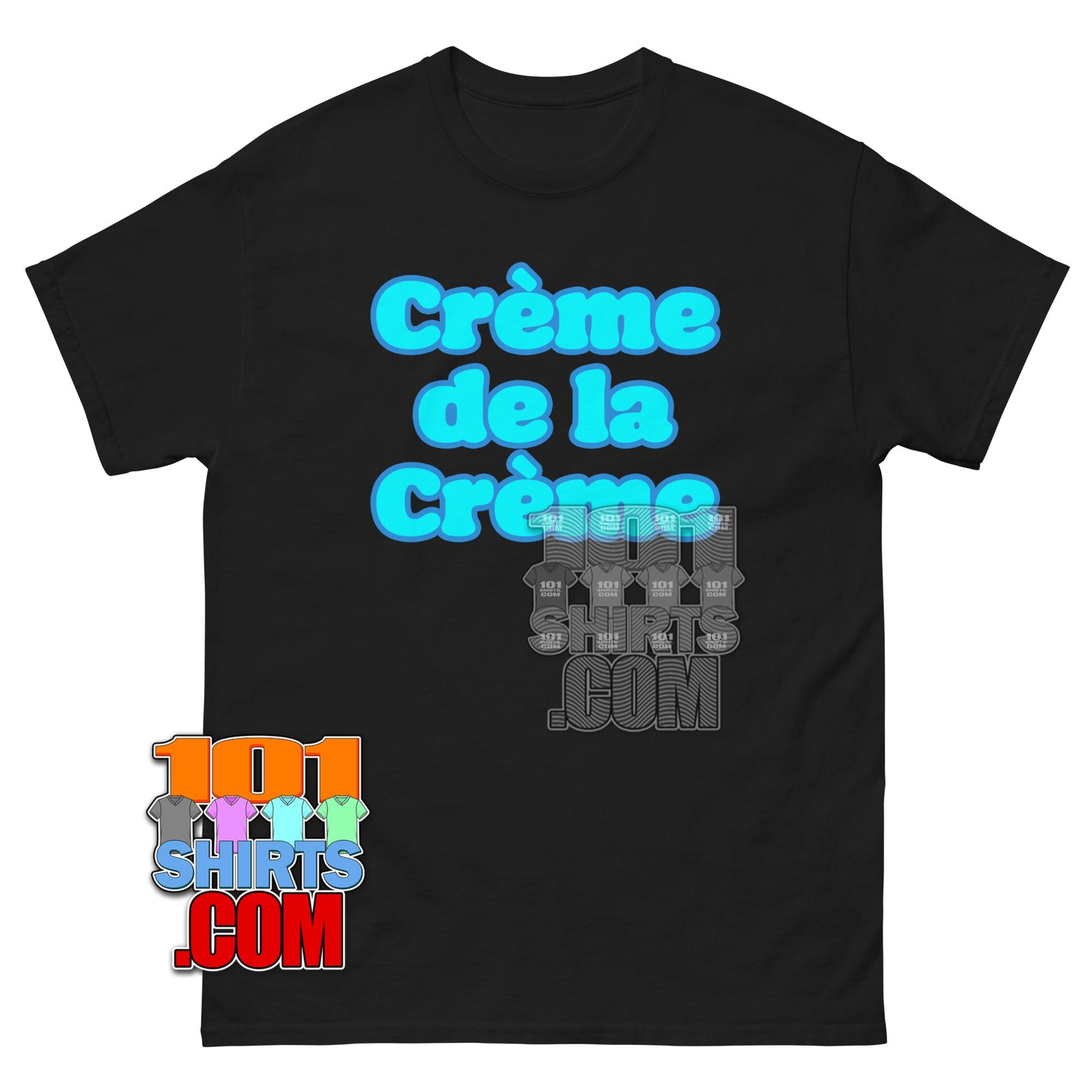 Creme de la Creme Y2K Light Blue Typography Graphic Tee T Shirt