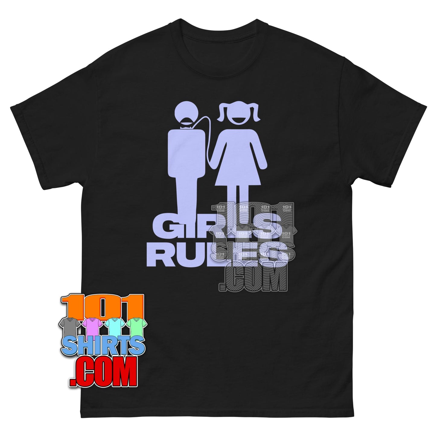 Girls Rules Blue Pastel Aesthetic Feminist Graphic Tee T Shirt
