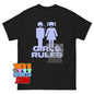 Girls Rules Blue Pastel Aesthetic Feminist Graphic Tee T Shirt