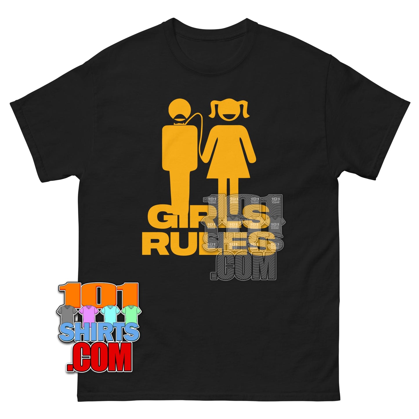 Girls Rules Yellow Aesthetic Feminist Funny Graphic Tee T Shirt