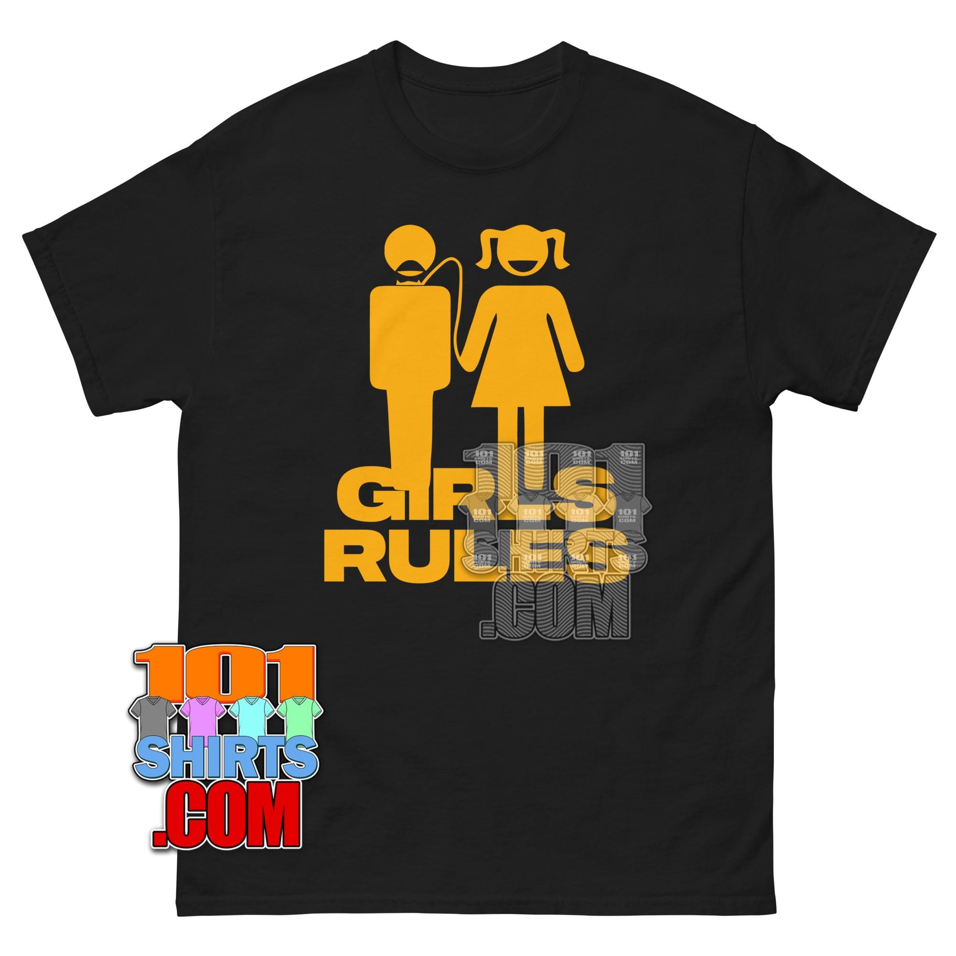 Girls Rules Yellow Aesthetic Feminist Funny Graphic Tee T Shirt