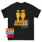 Girls Rules Yellow Aesthetic Feminist Funny Graphic Tee T Shirt