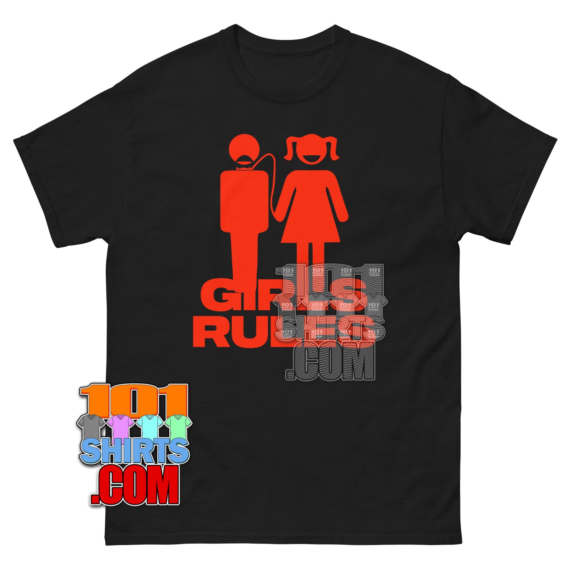 Girls Rules Red Aesthetic Feminist Funny Graphic Tee T Shirt