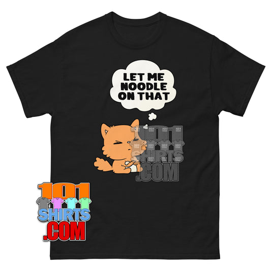 Let Me Noodle On That Funny Orange Cat Graphic T-Shirt