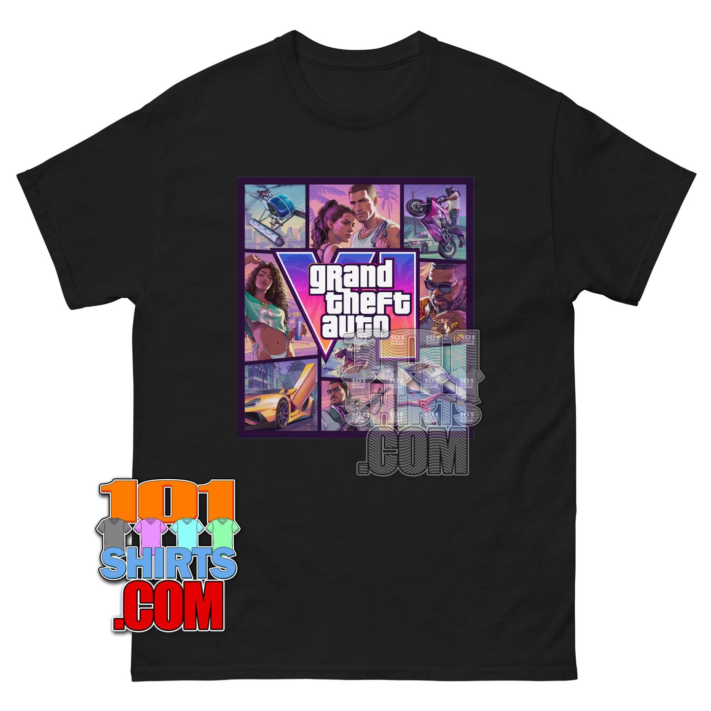 GTA VI Grand Theft Auto 6 Cover Artwork T-Shirt