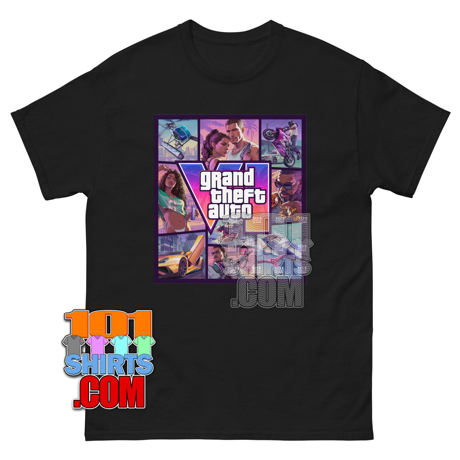 GTA VI Grand Theft Auto 6 Cover Artwork T-Shirt