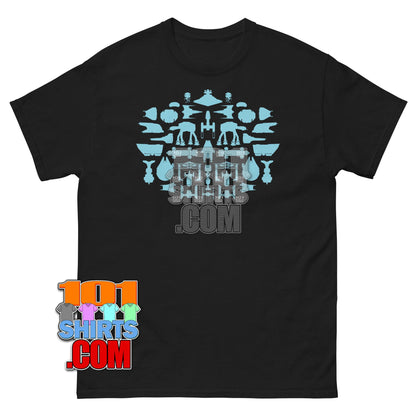 The Big Bang Theory Sheldon Cooper Silhouette Space Ships T-Shirt