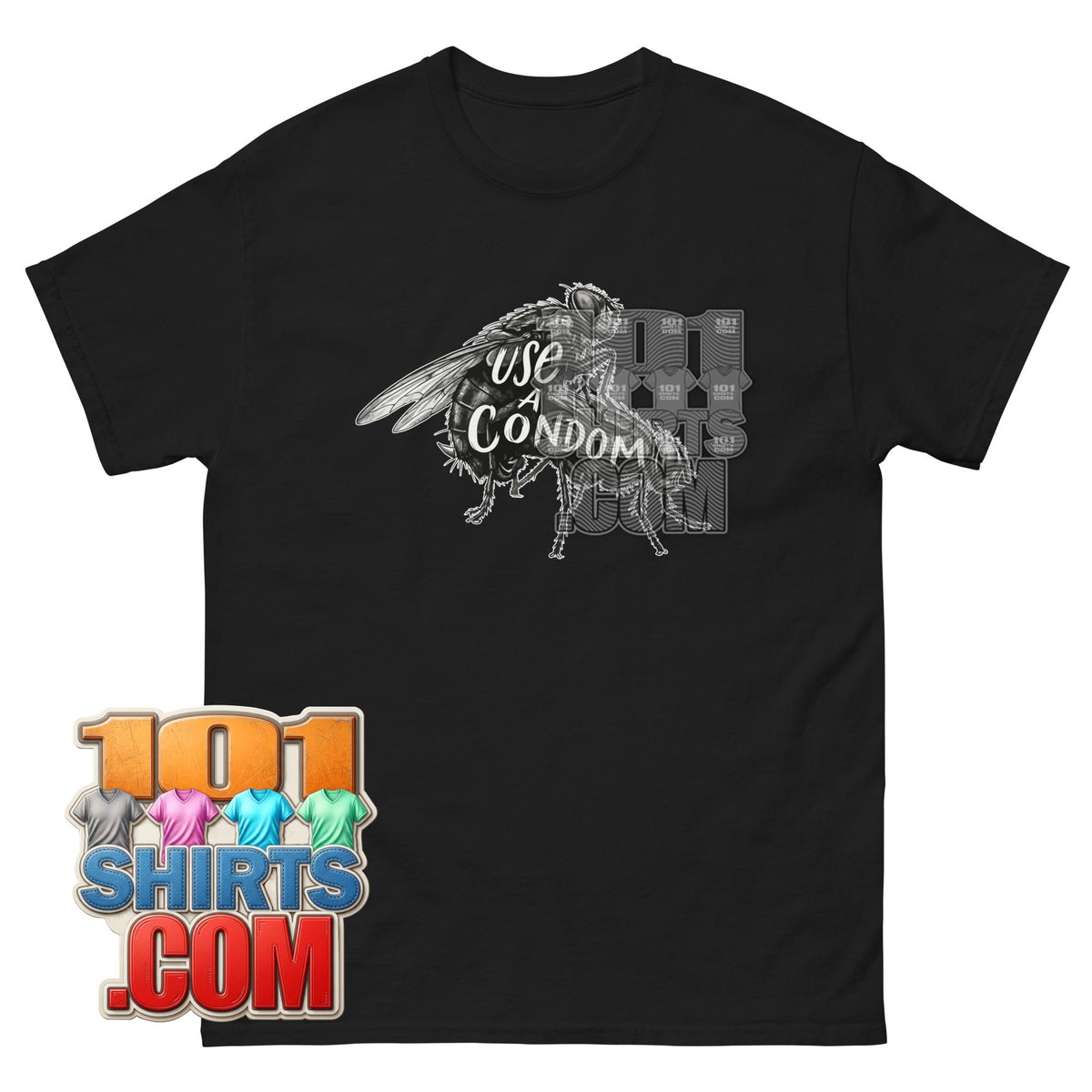 Use A Condom T-Shirt Funny Mating Flies Safe Sex Graphic