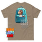 Kawaii Dino T-Shirt Cute Dinosaur with Backpack Aesthetic Graphic Tee