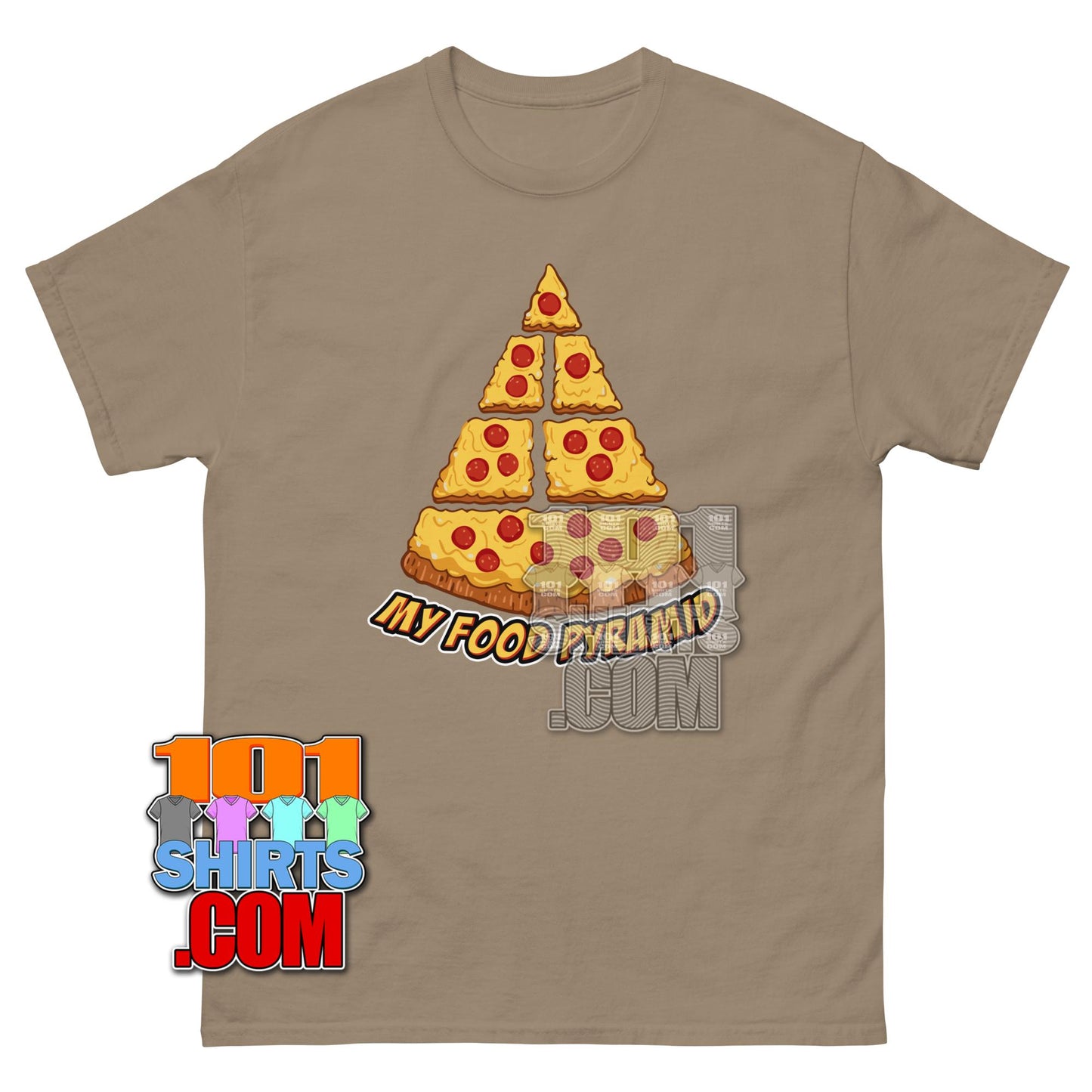 Funny Food Pyramid T-Shirt Sarcastic Junk Food Graphic Tee