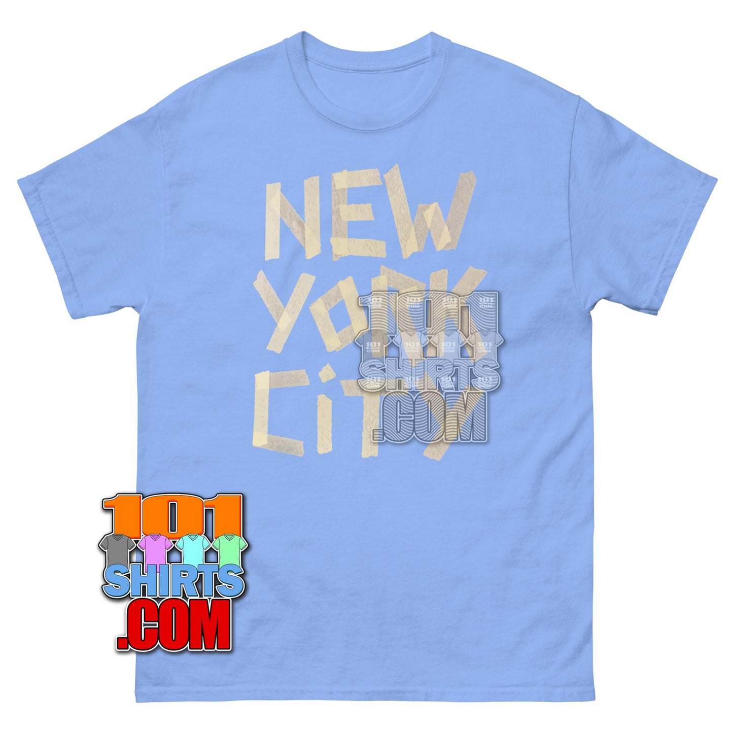 Cool New York City NYC Faux Masking Tape Print T-Shirt