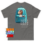 Kawaii Dino T-Shirt Cute Dinosaur with Backpack Aesthetic Graphic Tee