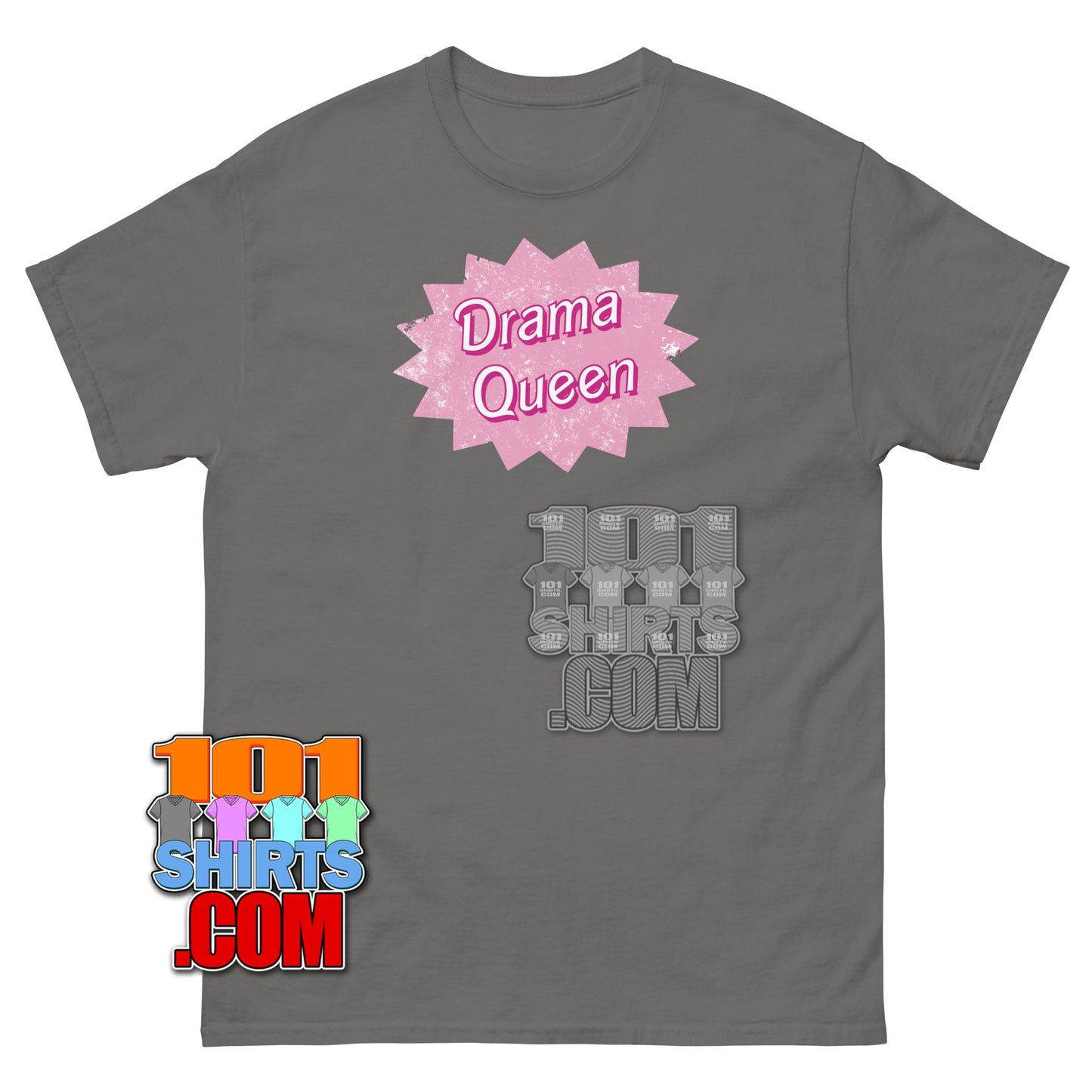 Drama Queen T-Shirt Funny Pink Star Graphic Sarcastic Women Tee