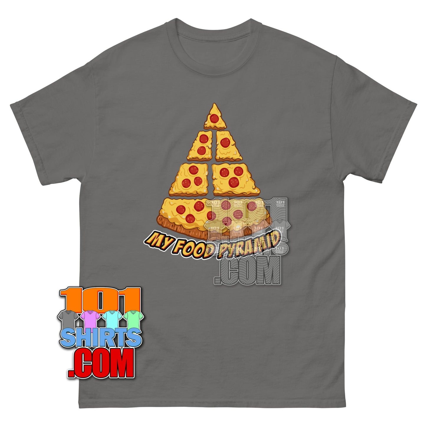 Funny Food Pyramid T-Shirt Sarcastic Junk Food Graphic Tee