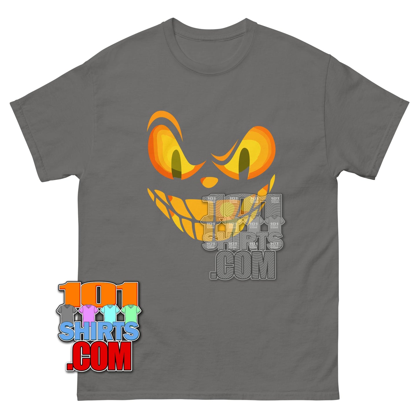 Scary Pumpkin Face T-Shirt Halloween Jack O Lantern Graphic Tee