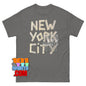 Cool New York City NYC Faux Masking Tape Print T-Shirt