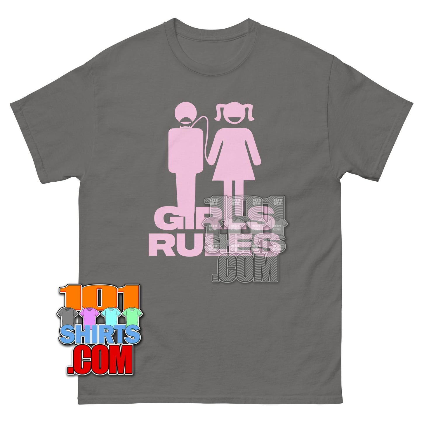Girls Rules Retro Wavy Typography Feminist Graphic Tee