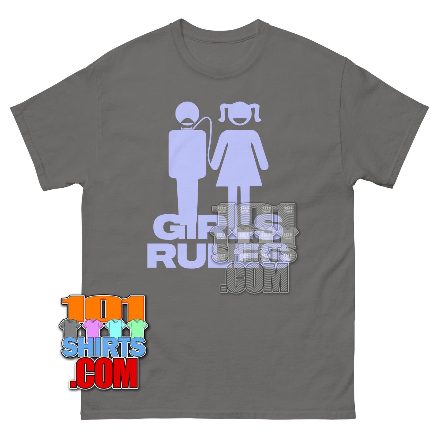 Girls Rules Blue Pastel Aesthetic Feminist Graphic Tee T Shirt