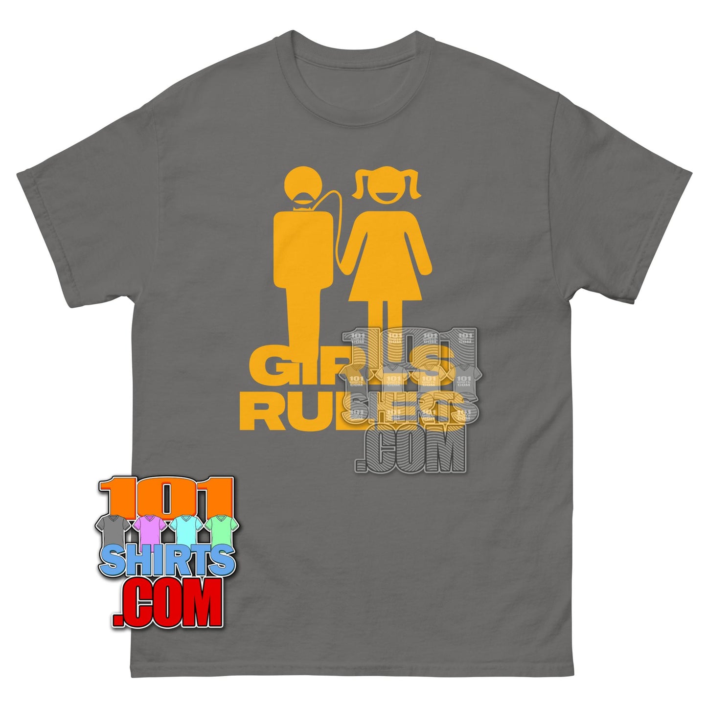 Girls Rules Yellow Aesthetic Feminist Funny Graphic Tee T Shirt