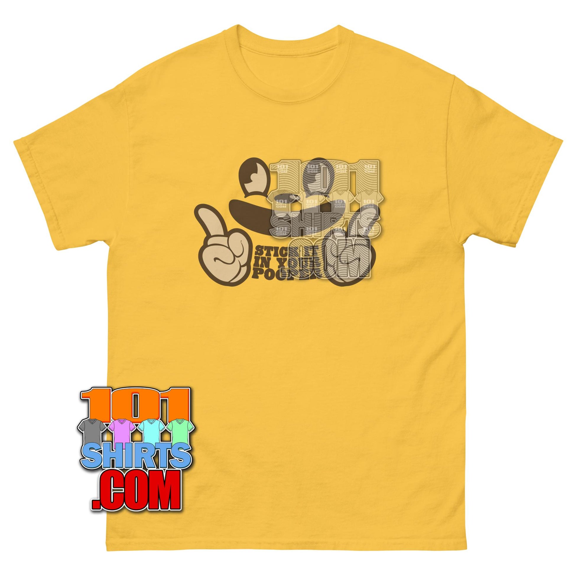 Stick It In Your Pooper T-Shirt Funny Retro Cartoon Graphic Tee