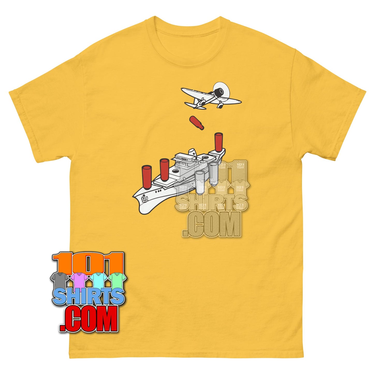 Battleship Board Game T-Shirt Retro Plane Warship Graphic Tee
