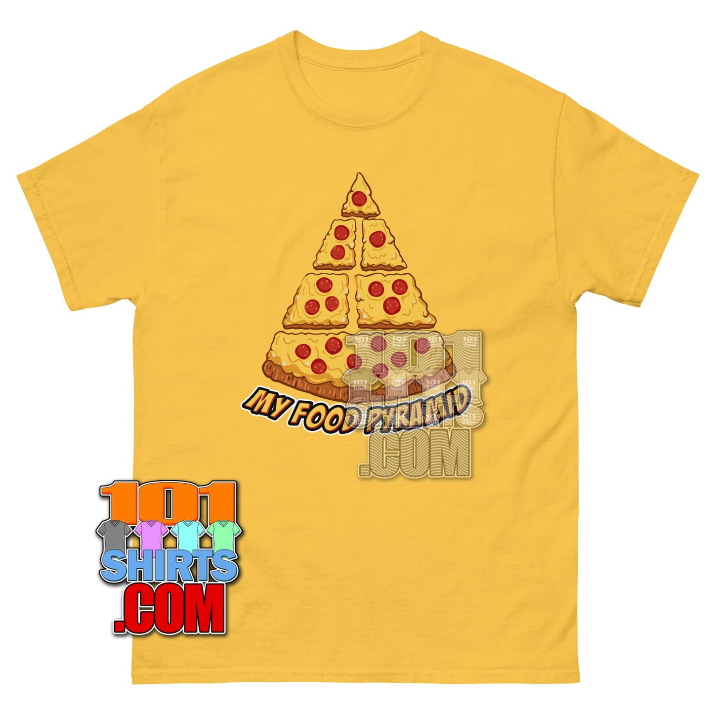 Funny Food Pyramid T-Shirt Sarcastic Junk Food Graphic Tee