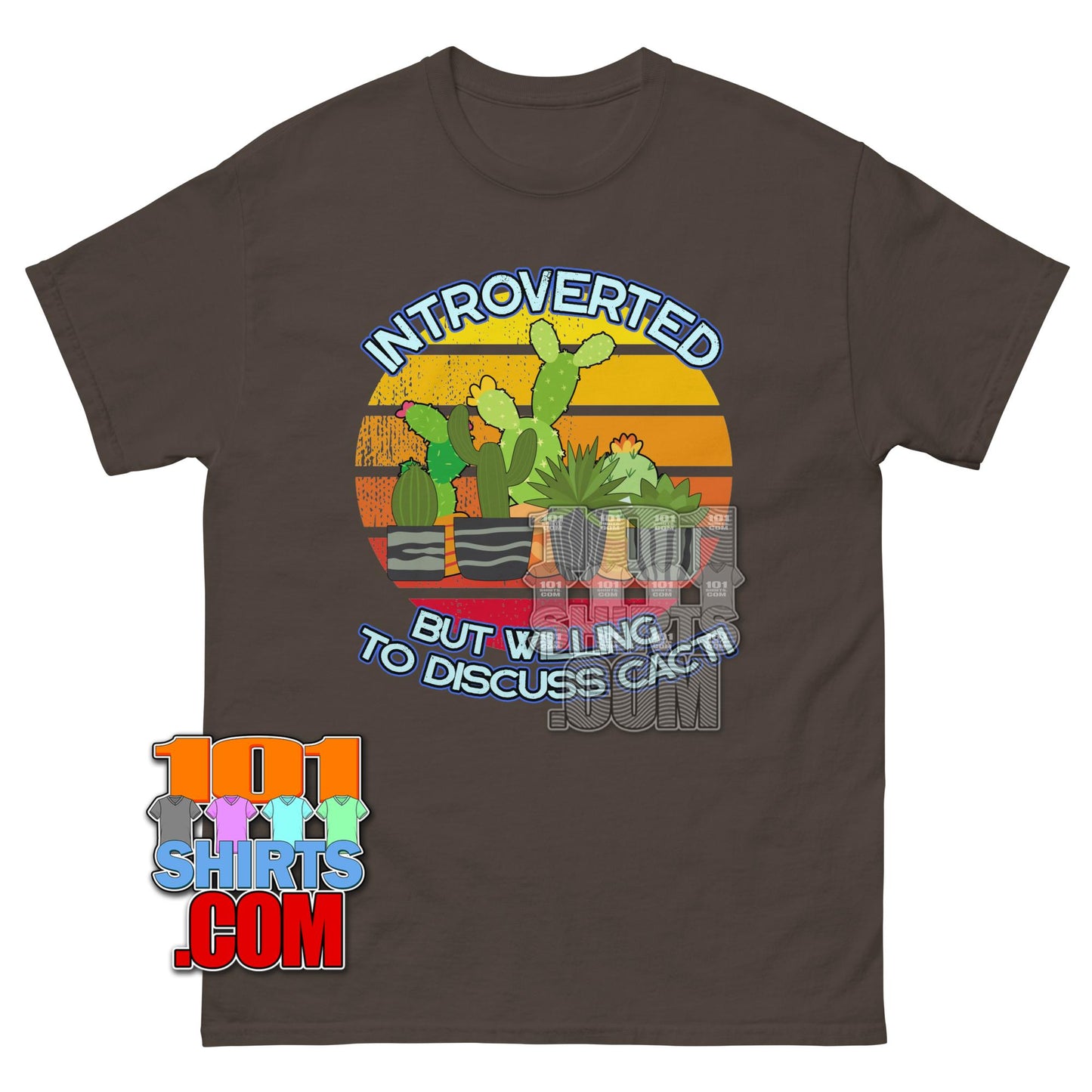 Introvert Cacti T-Shirt Funny Succulent Plant Lover Graphic Tee