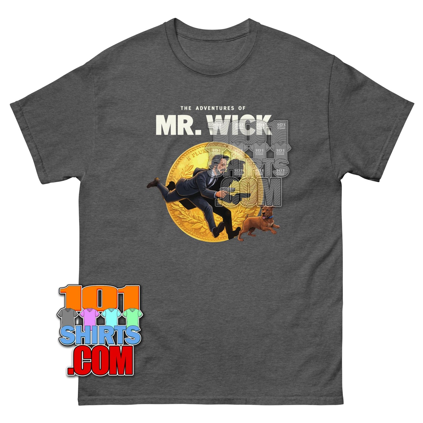 The Adventures of Mr. Wick T-Shirt John Wick Tintin Parody Movie Tee