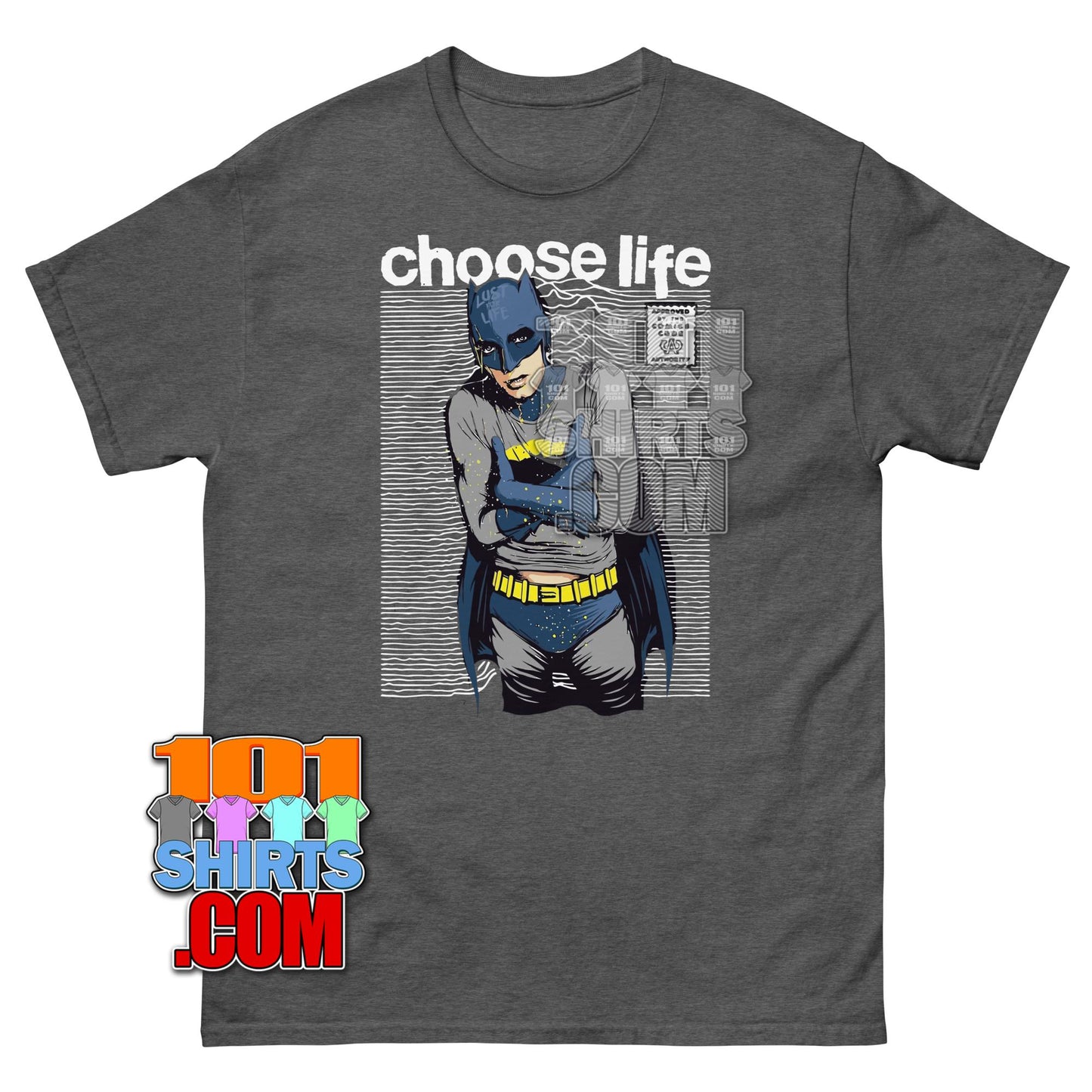 Choose Life Batman T-Shirt Joy Division Mashup Trainspotting Tee