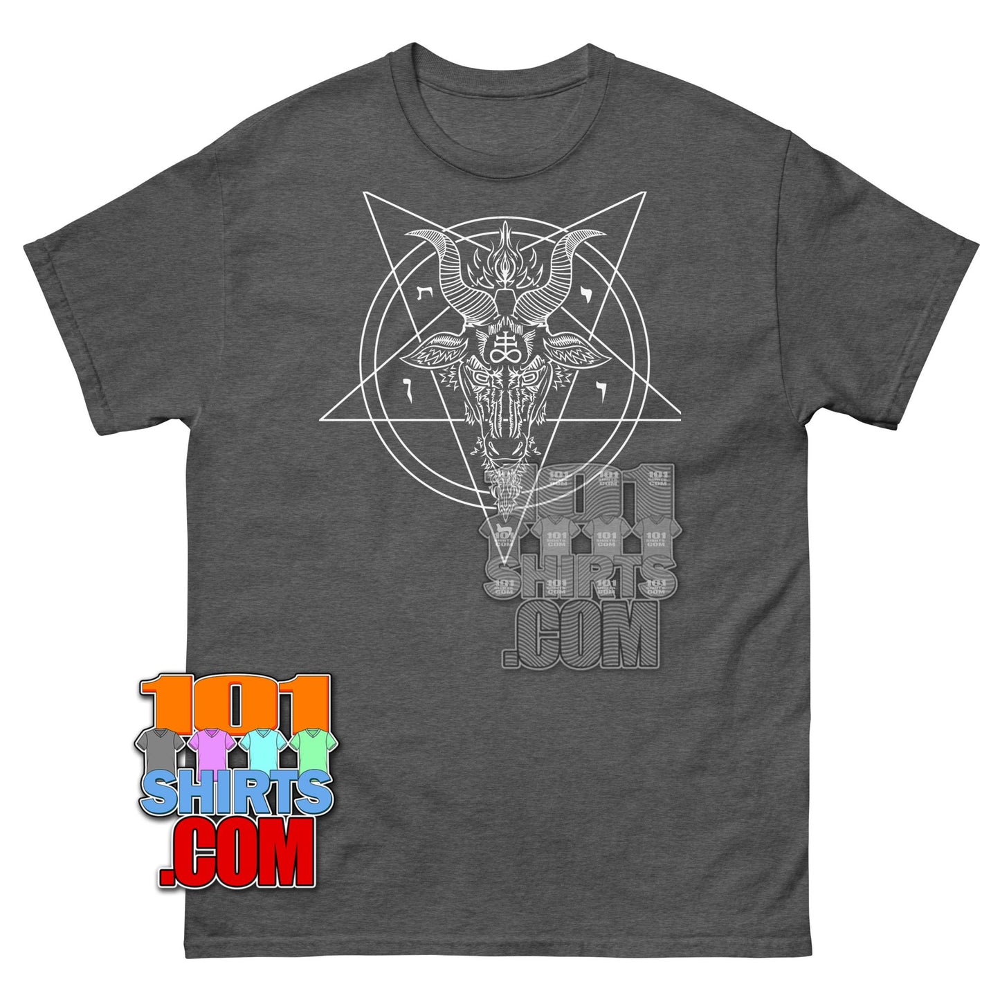 Baphomet Occult T-Shirt Gothic Satanic Pentagram Sigil Graphic Tee