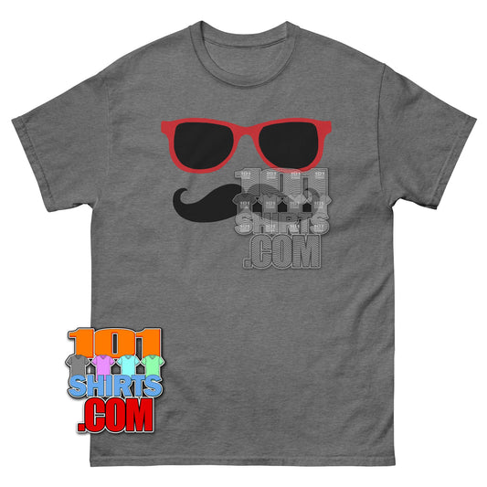 Austin & Ally TV Series Dez Calum Worthy Sunglasses Mustache T-Shirt