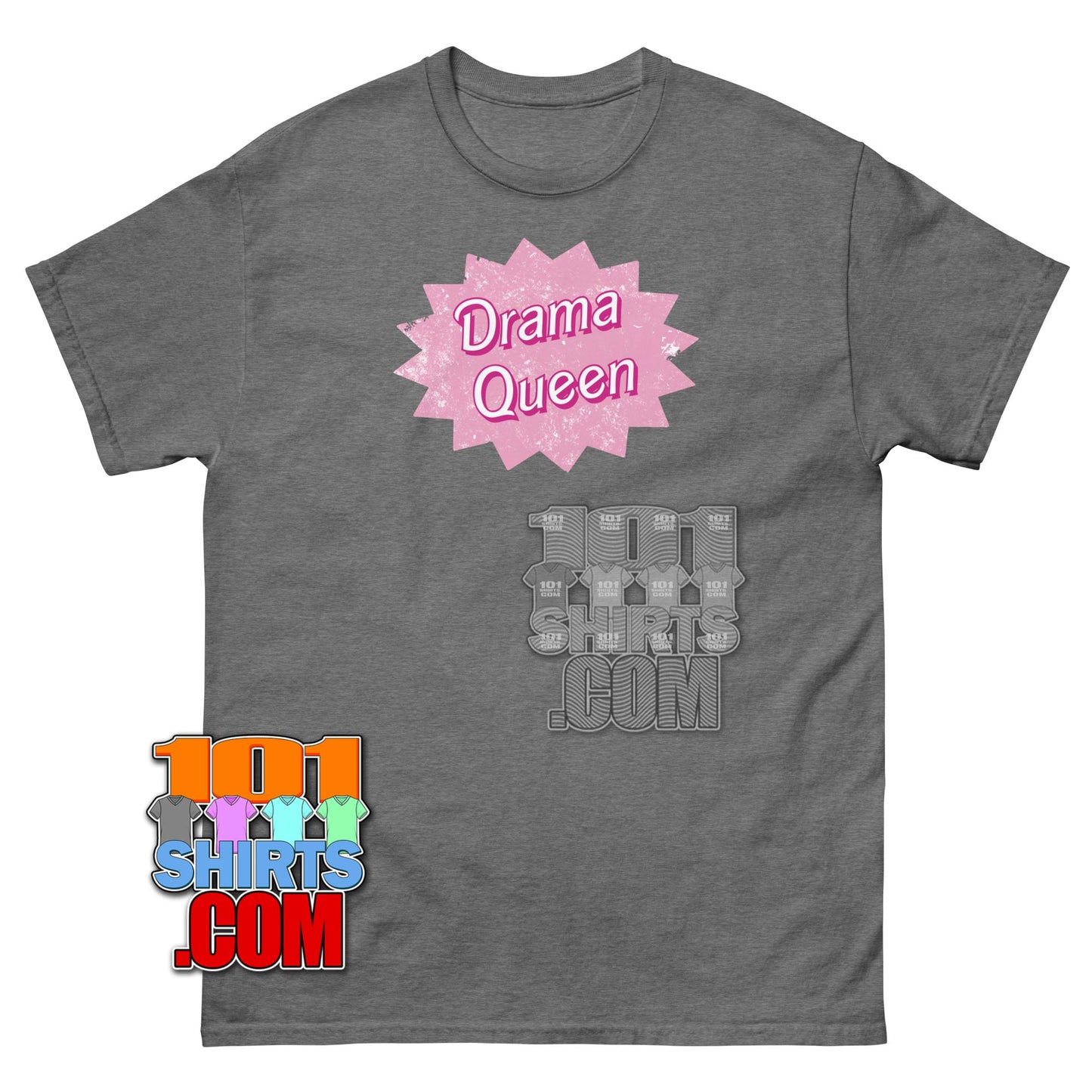 Drama Queen T-Shirt Funny Pink Star Graphic Sarcastic Women Tee