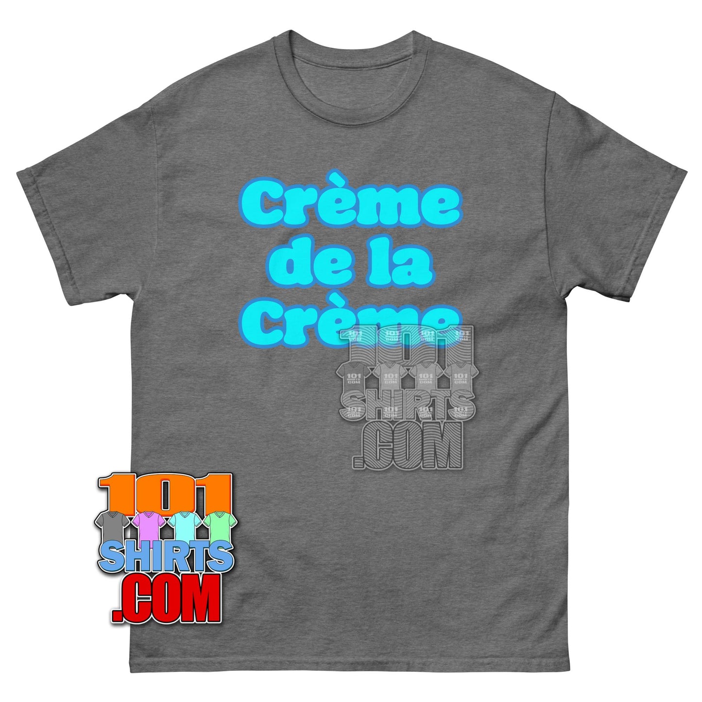 Creme de la Creme Y2K Light Blue Typography Graphic Tee T Shirt