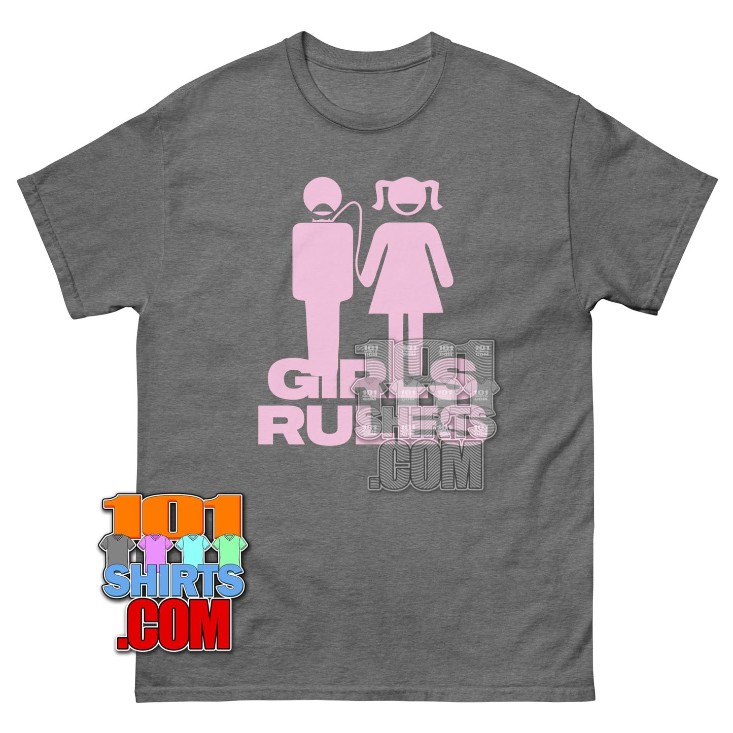 Girls Rules Retro Wavy Typography Feminist Graphic Tee