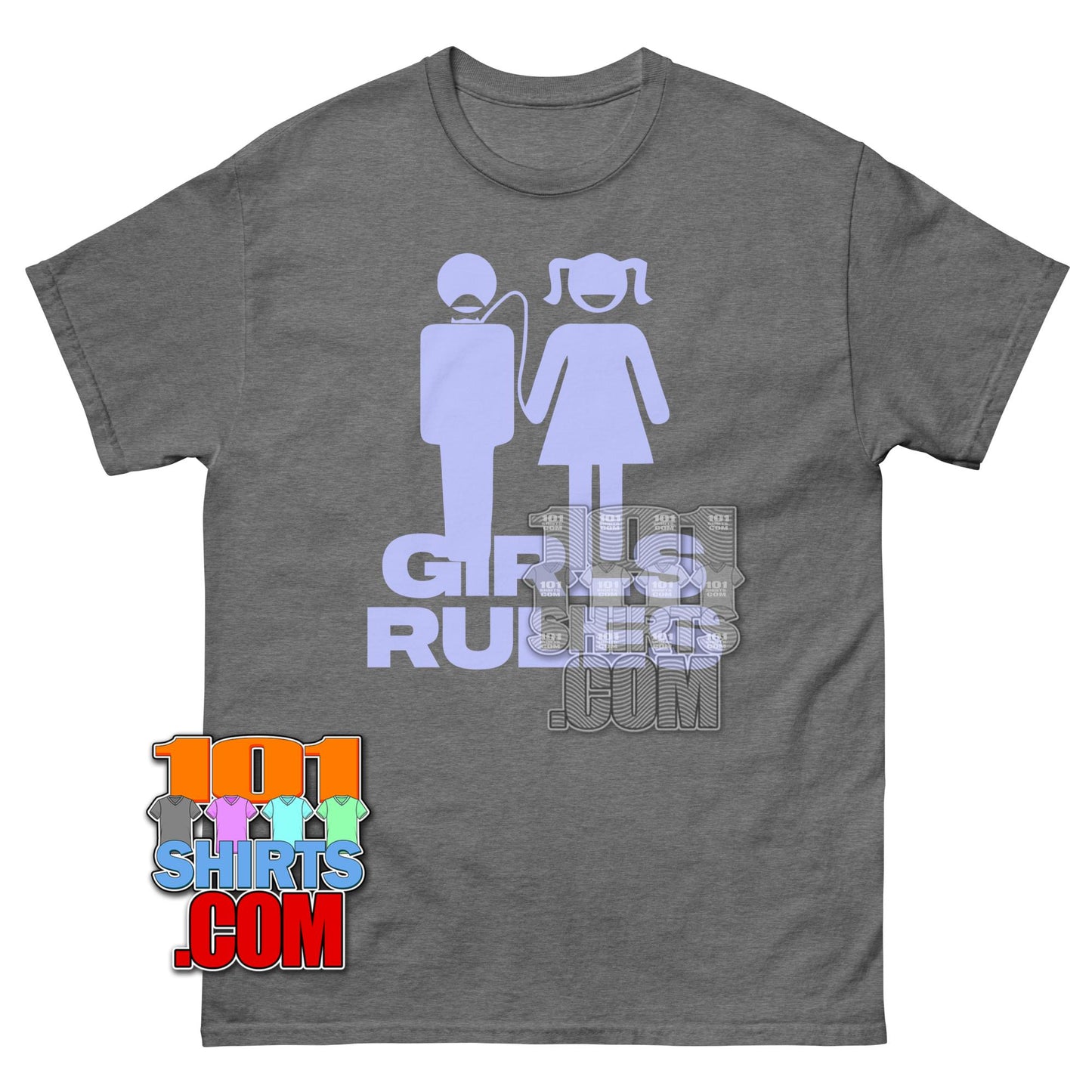 Girls Rules Blue Pastel Aesthetic Feminist Graphic Tee T Shirt