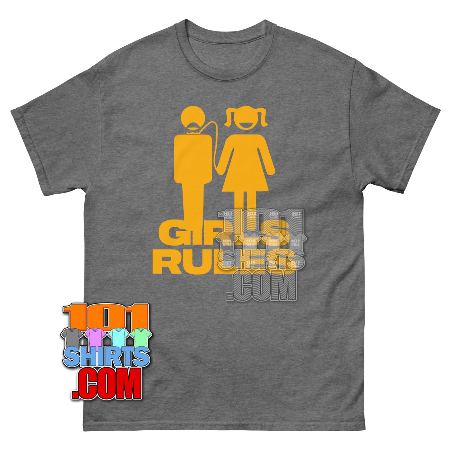 Girls Rules Yellow Aesthetic Feminist Funny Graphic Tee T Shirt