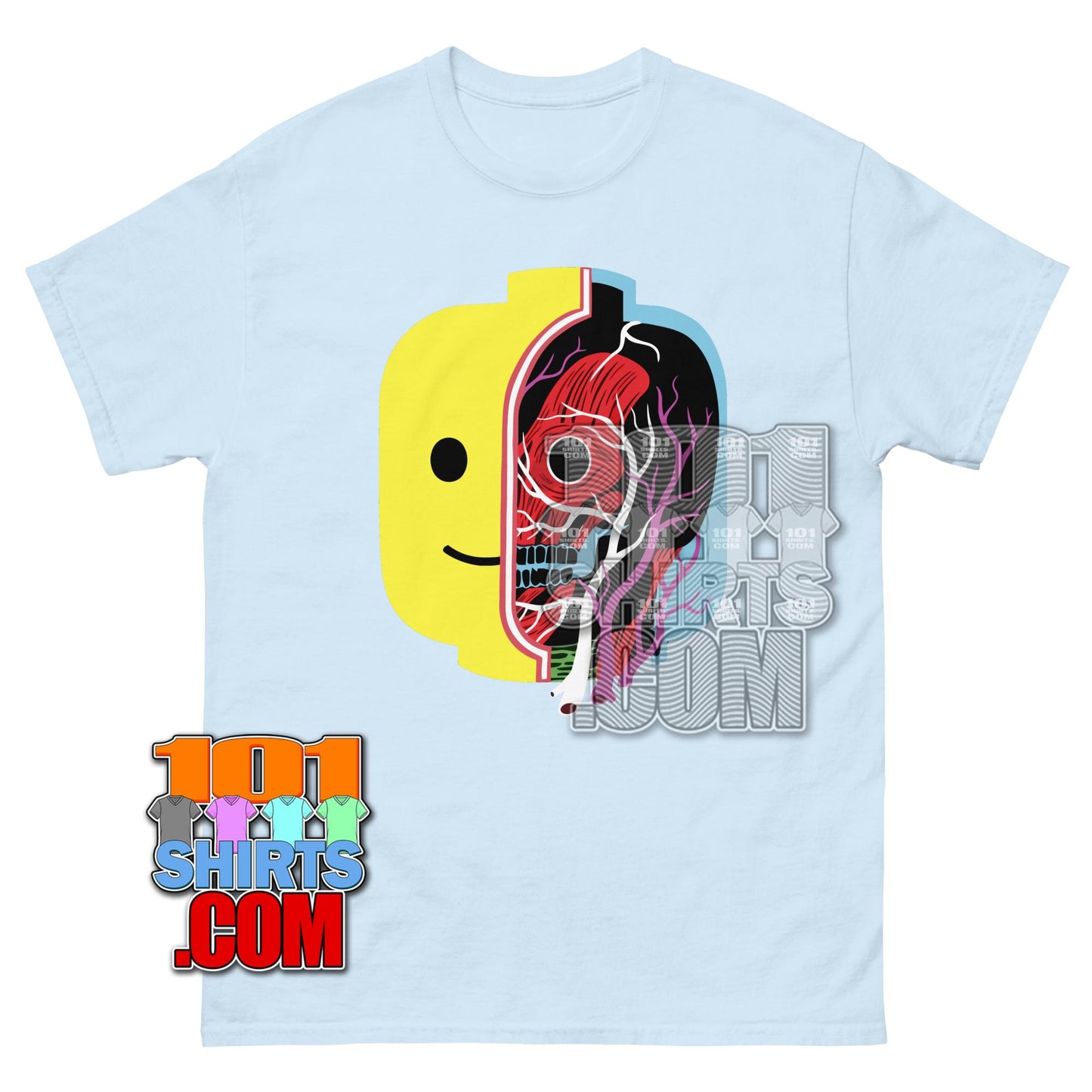 Lego Head Anatomy T-Shirt Retro Brick Minifigure Tee