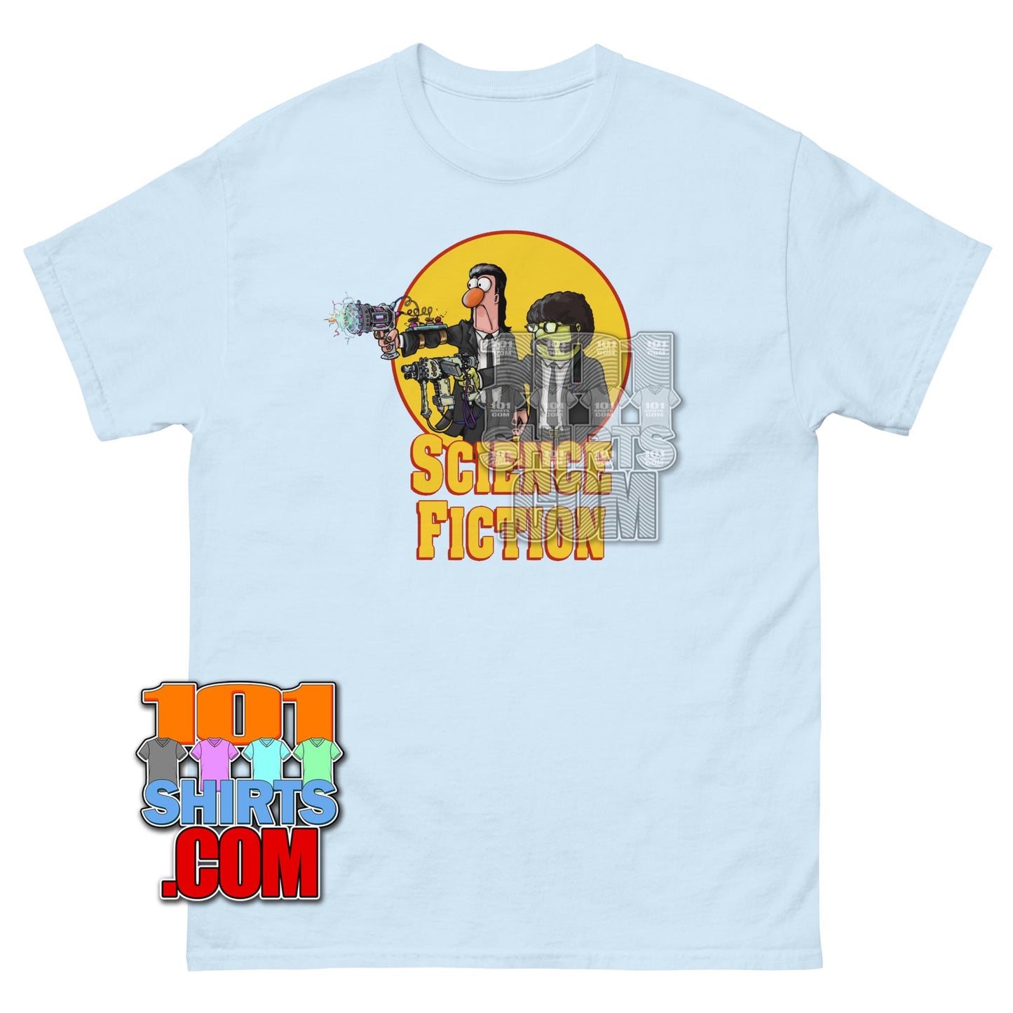Muppet Show Pulp Fiction Parody Mashup T-Shirt . Dr. Bunsen Honeydew and Beaker as Jules Winnfield and Vincent Vega. Science Fiction.