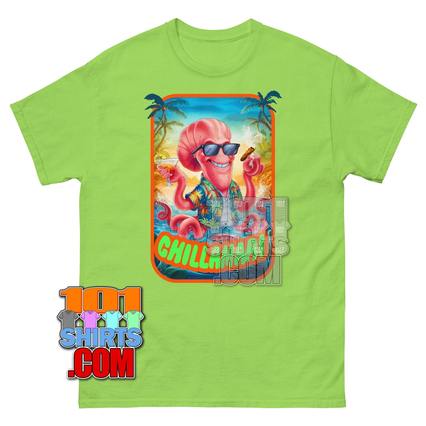 Chillamari T-Shirt Funny Octopus Summer Beach Vacation Tee