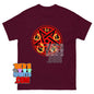 Occult Flaming Pentagram T-Shirt Gothic Satanic Skull Graphic Tee