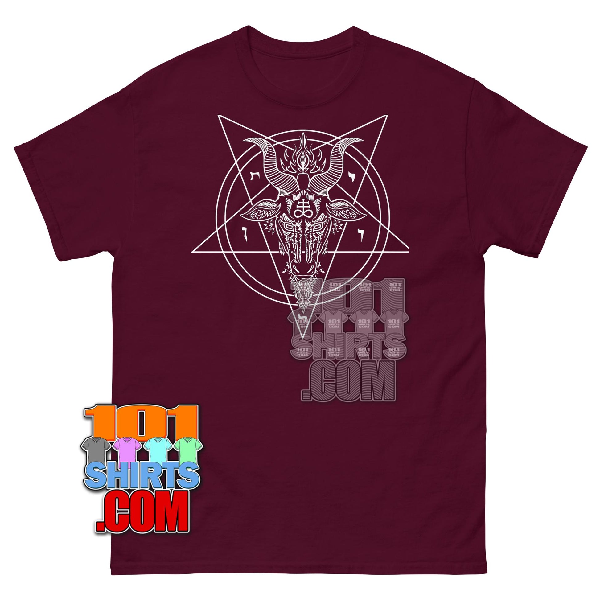 Baphomet Occult T-Shirt Gothic Satanic Pentagram Sigil Graphic Tee