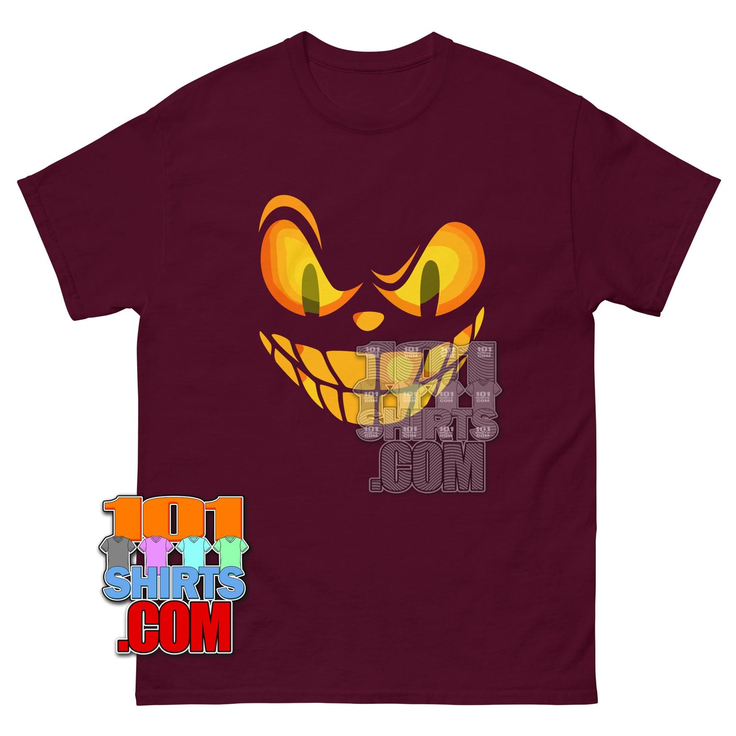 Scary Pumpkin Face T-Shirt Halloween Jack O Lantern Graphic Tee