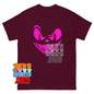 Pink Pumpkin Face T-Shirt Scary Jack O Lantern Halloween Graphic Tee