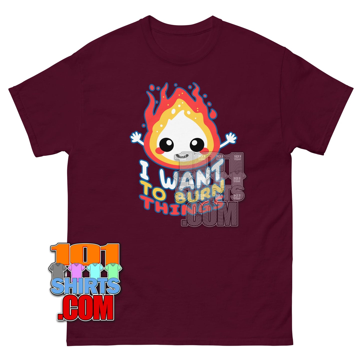 I Want to Burn Things T-Shirt Funny Kawaii Fire Flame Graphic Tee