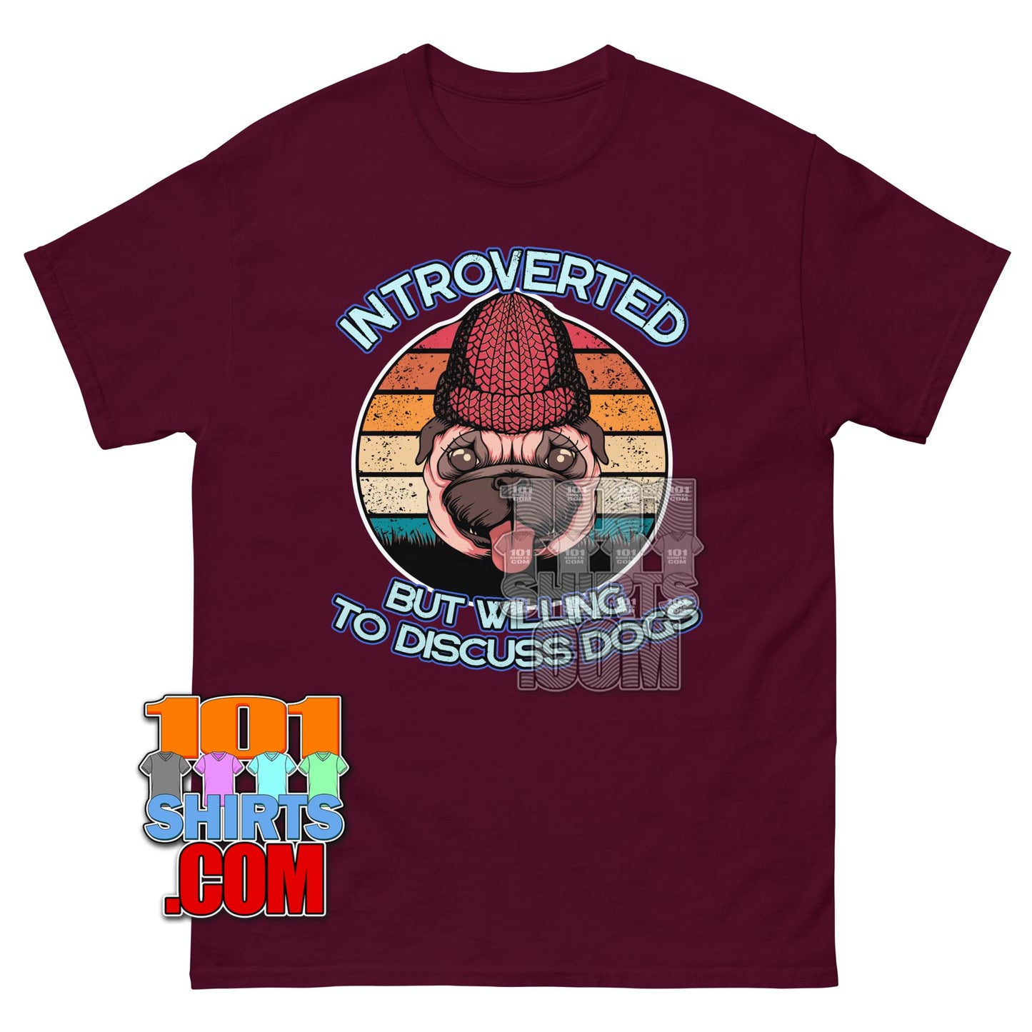 Funny Introvert Dog T-Shirt Shy Golden Retriever Puppy Graphic Tee