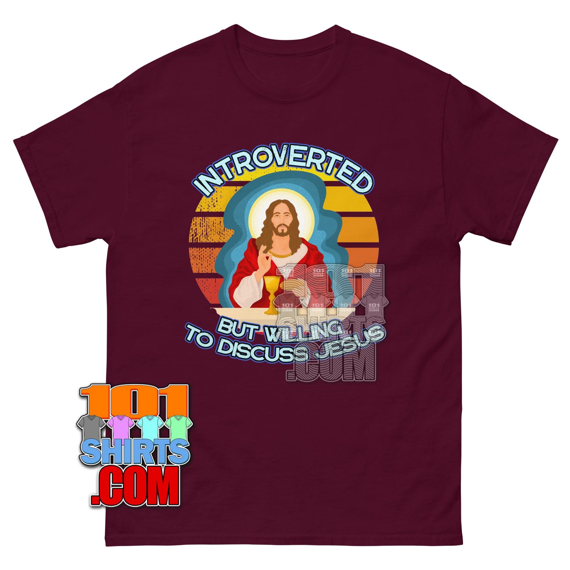 Funny Introvert Jesus T-Shirt Sarcastic Religious Christian Graphic Tee