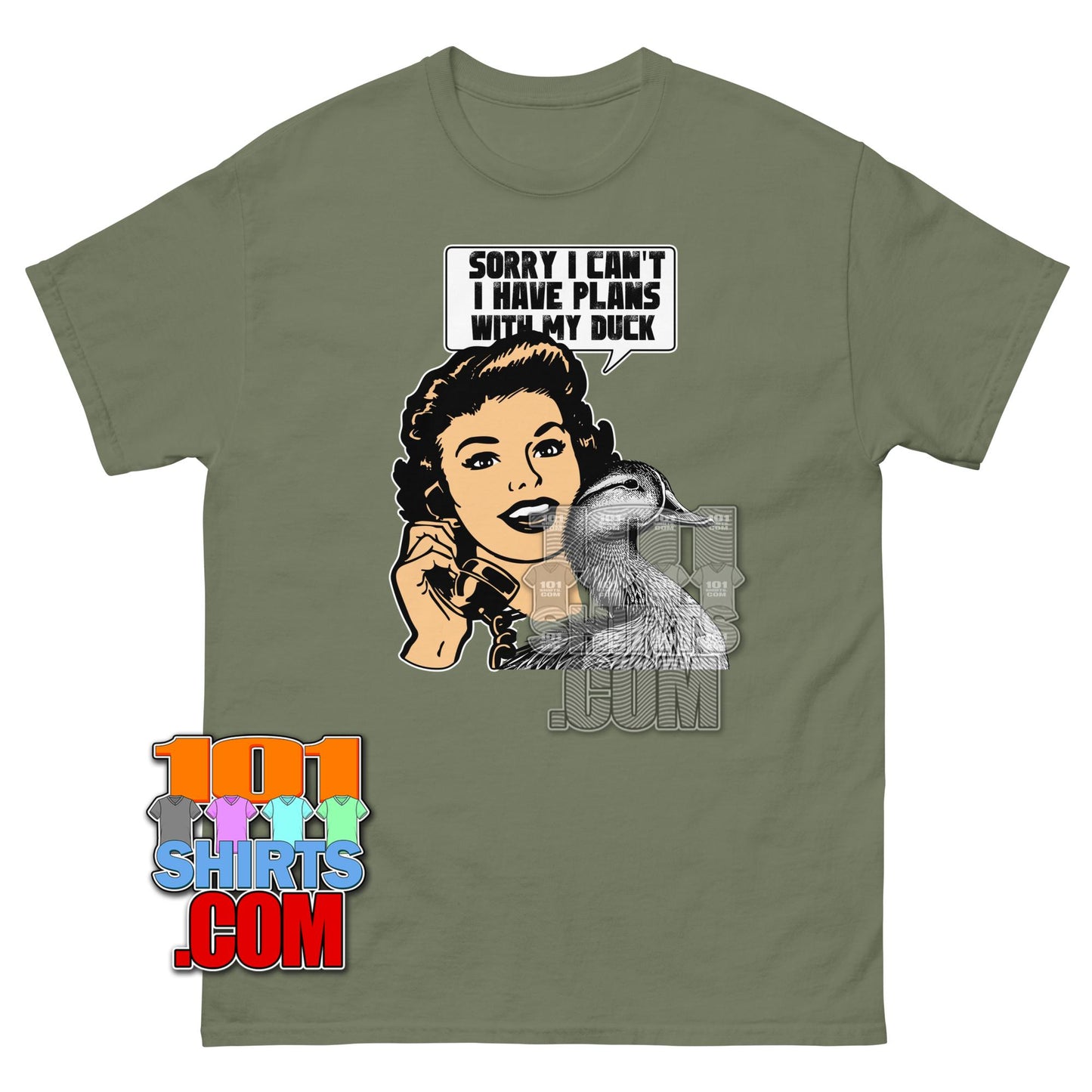 Funny Duck T-Shirt Sorry I Have Plans With My Duck Rubber Ducky Tee