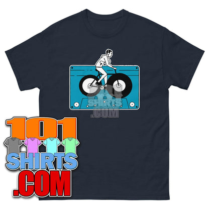 Audio Cassette Tape Retro VINTAGE MUSIC Mixtape Bicycle Biking Biker 70S 80S 90S T-Shirt - 101SHIRTS