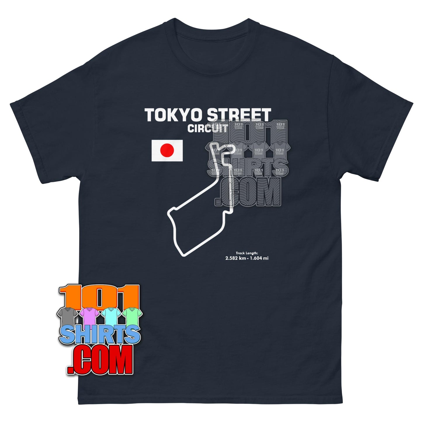 Tokyo Street Circus Track Outline Map Shirt scca Racing Japan T-Shirt