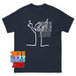 La Linea Cartoon Funny Middle Finger Flipping the Bird T-Shirt